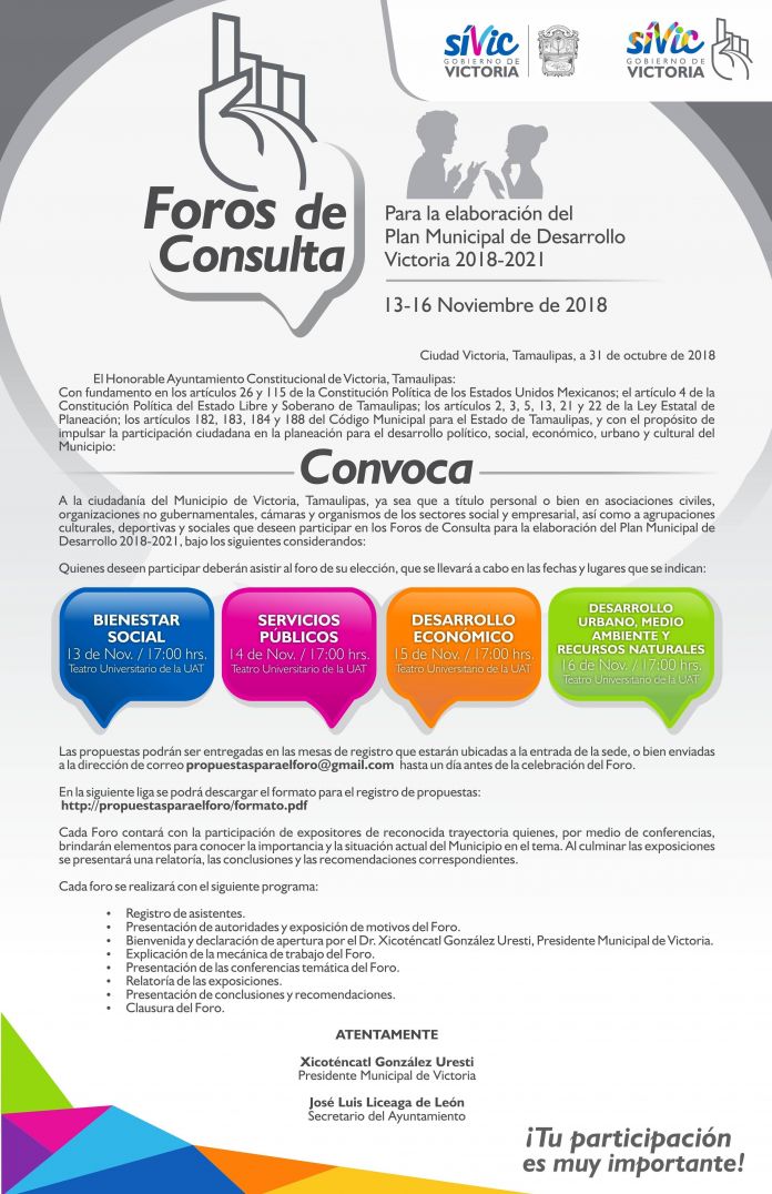 Poster Foros de Consulta Ciudadana