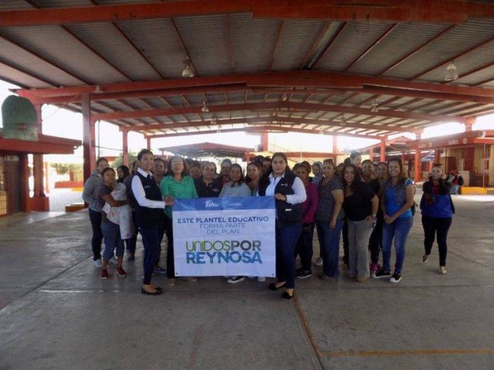 RealizaSETvisitasaescuelasyrepartematerialeducativodelPlanUnidosporReynosa4