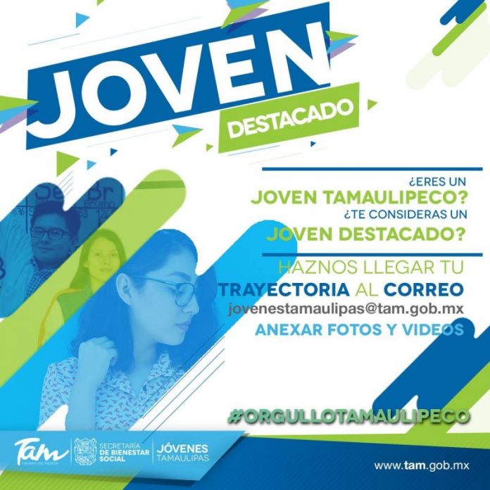 IJU-003-2019.-Invitan a la juventud tamaulipeca a participar en la convocatoria de “Jóvenes Destacados”