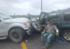 Accidente en carretera deja dos lesionados